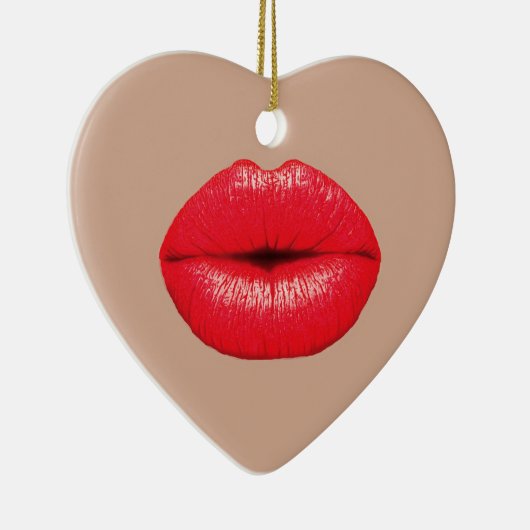 Koffie Kus pop Keramisch Ornament (Rechts)