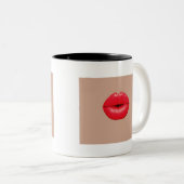 Koffie Kus pop Tweekleurige Koffiemok (Voorkant rechts)