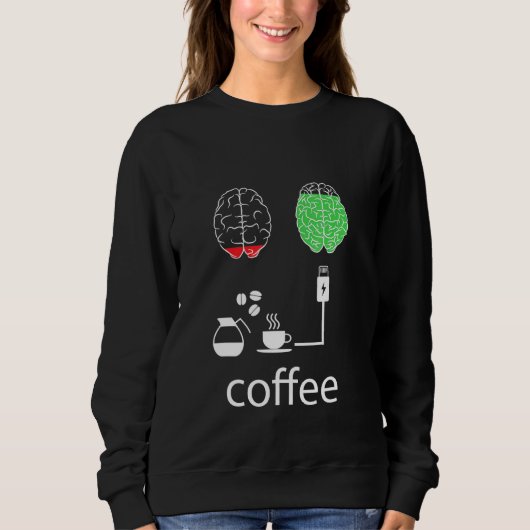 Koffie Laadt Mijn Stemming Op Trui (Voorkant)