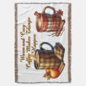 Koffie laat dingen gebeuren deken (Voorkant Verticaal)