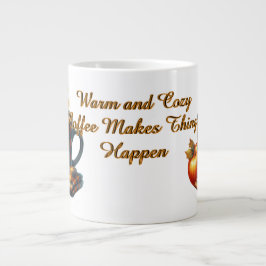 Koffie laat dingen gebeuren grote koffiekop