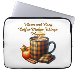 Koffie laat dingen gebeuren laptop sleeve