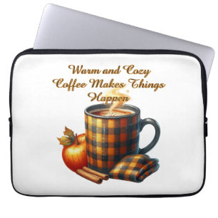 Koffie laat dingen gebeuren laptop sleeve
