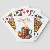 Koffie laat dingen gebeuren pokerkaarten (Achterkant)