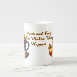 Koffie laat dingen gebeuren porselein kop