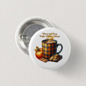 Koffie laat dingen gebeuren ronde button 3,2 cm (Voorkant /achterkant)