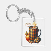 Koffie laat dingen gebeuren sleutelhanger (Voorkant Links)