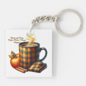 Koffie laat dingen gebeuren sleutelhanger (Achterkant)