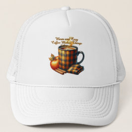 Koffie laat dingen gebeuren trucker pet