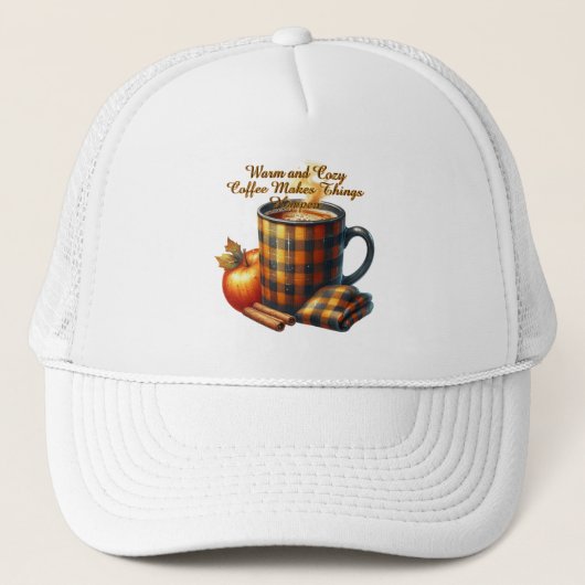 Koffie laat dingen gebeuren trucker pet (Voorkant)