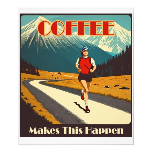 Koffie Laat Dit Gebeuren Hardlopen Foto Afdruk (Voorkant)