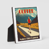 Koffie Laat Dit Gebeuren Hardlopen Fotoplaat (Voorkant)