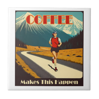 Koffie Laat Dit Gebeuren Hardlopen Tegeltje