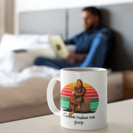Koffie laat me Bigfoot Sasquatch Grappig poepen Mok