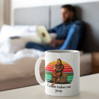 Koffie laat me Bigfoot Sasquatch Grappig poepen Mok