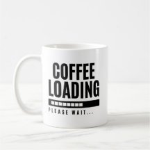 Koffie laden Gelieve te wachten