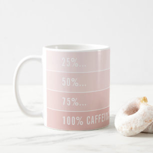 KOFFIE LADEN... ombre 100% cafeïnehoudend bord roz Koffiemok