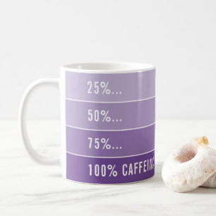 KOFFIE LADEN... ombre 100% cafeïnehoudende paarse Koffiemok
