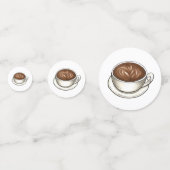 Koffie latte cappuccino verjaardagsfeestje brunch confetti (Achterkanten)