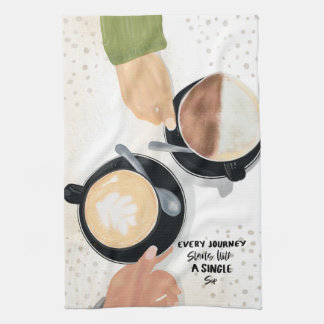 Koffie Latte Kopjes Keukenhanddoeken