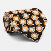 Koffie Latte Liefhebbers Aangepaste Das (Opgerold)