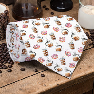 Koffie Latte Liefhebbers Op maat gemaakte stropdas