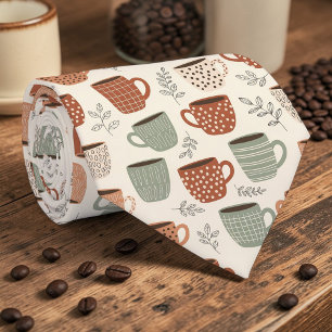 Koffie Latte Liefhebbers Op maat gemaakte stropdas