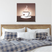 Koffie latte muur kunst canvas afdruk (Insitu (Slaapkamer))