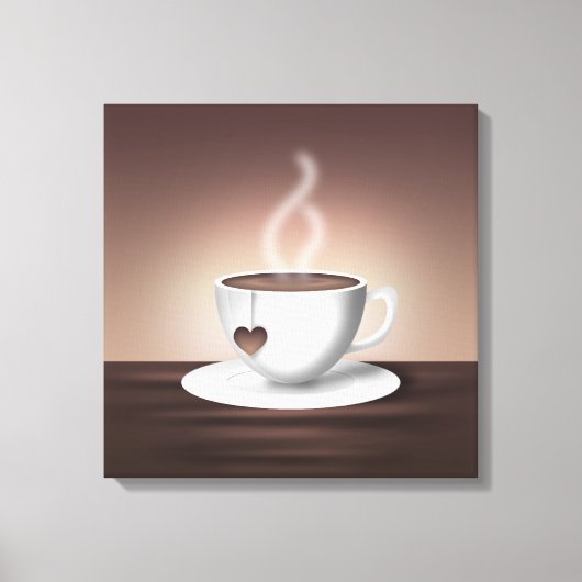 Koffie latte muur kunst canvas afdruk (Voorkant)