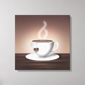 Koffie latte muur kunst canvas afdruk (Voorkant)