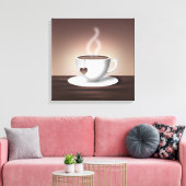 Koffie latte muur kunst canvas afdruk (Insitu (Woonkamer))