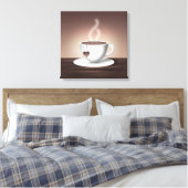 Koffie latte muur kunst canvas afdruk (Insitu (Slaapkamer))
