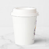 Koffie latte plezier verjaardag gepersonaliseerd papieren bekers (Rechts)
