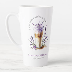 Koffie latte verjaardag gepersonaliseerd latte mok