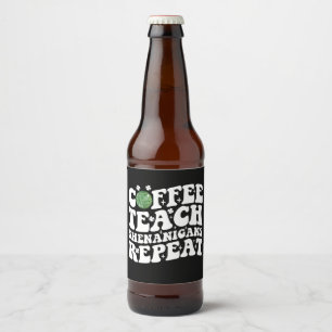 Koffie Leer Shenanigans Herhaal Disco Ball Leraar Bier Etiket