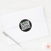Koffie Leer Shenanigans Herhaal Disco Ball Leraar Ronde Sticker (Envelop)