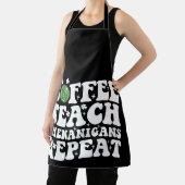 Koffie Leer Shenanigans Herhaal Disco Ball Leraar Schort (Insitu)