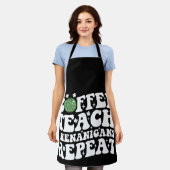 Koffie Leer Shenanigans Herhaal Disco Ball Leraar Schort (Gedragen)