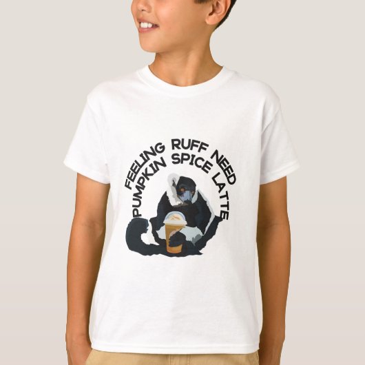 Koffie Lemur Illustratie Schattige Madagaskar Prim T-shirt (Voorkant)