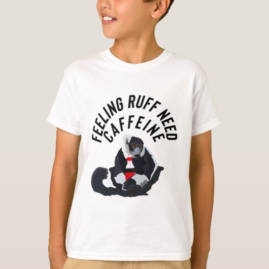 Koffie Lemur Illustratie Schattige Madagaskar Prim T-shirt (Voorkant)