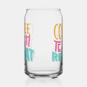 Koffie leren Herhaal Aangepast =Leraar waardering Blikvorm Glas (Rechts)