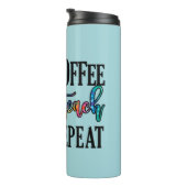 Koffie leren herhalen - Leuk lerarenleven Thermosbeker (Geroteerd rechts)