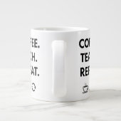 Koffie leren herhalen - minimalistische leraar grote koffiekop (Achterkant)