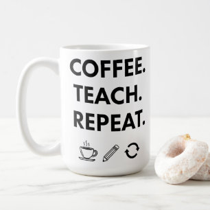 Koffie leren herhalen - minimalistische leraar koffiemok