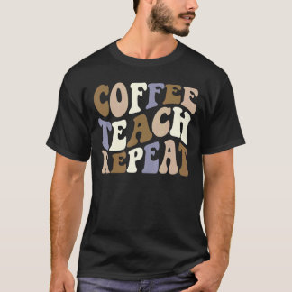 koffie les repetileraar retro glimlach gezicht ter t-shirt