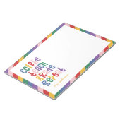 Koffie, lesgeven, cijfer, herhaling typografie ler notitieblok (Schuin)