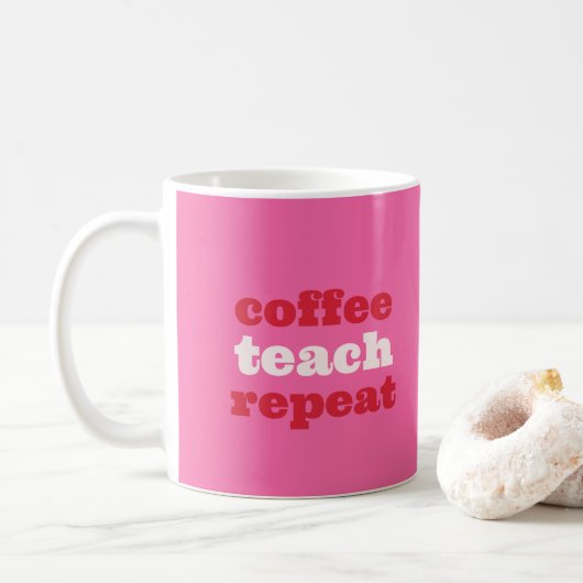 Koffie Lesgeven Herhalen Docenten Mok (Met donut)