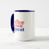 Koffie Lesgeven Herhalen Wordart Mok (Voorkant links)