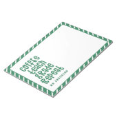 Koffie, lesgeven, klas, herhaal-typografische lera notitieblok (Schuin)