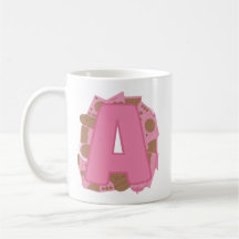 Koffie Letter A: Monogram Initiaal